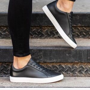 Vince. Aspen black leather sneaker